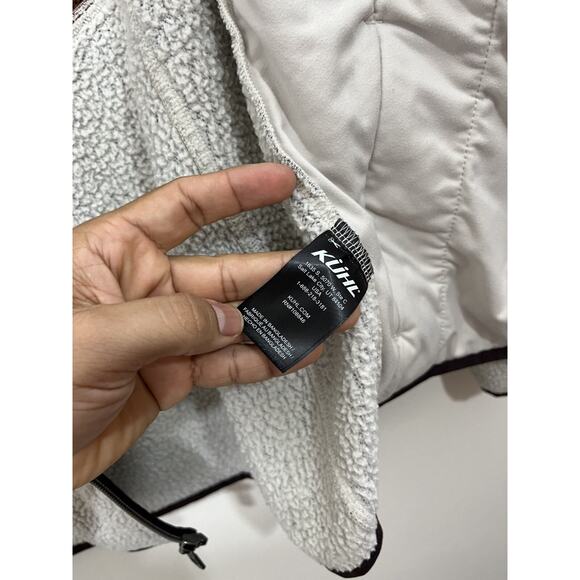 Kuhl Prism Sherpa Fleece Full Zip Jacket M Outdoors Gorpcore 90s Camping Travel - Picture 9 of 16